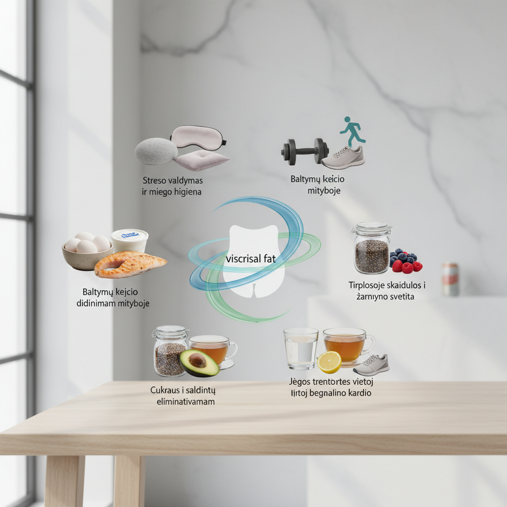 5 būdai atsikratyti pilvo riebalų be griežtų dietų