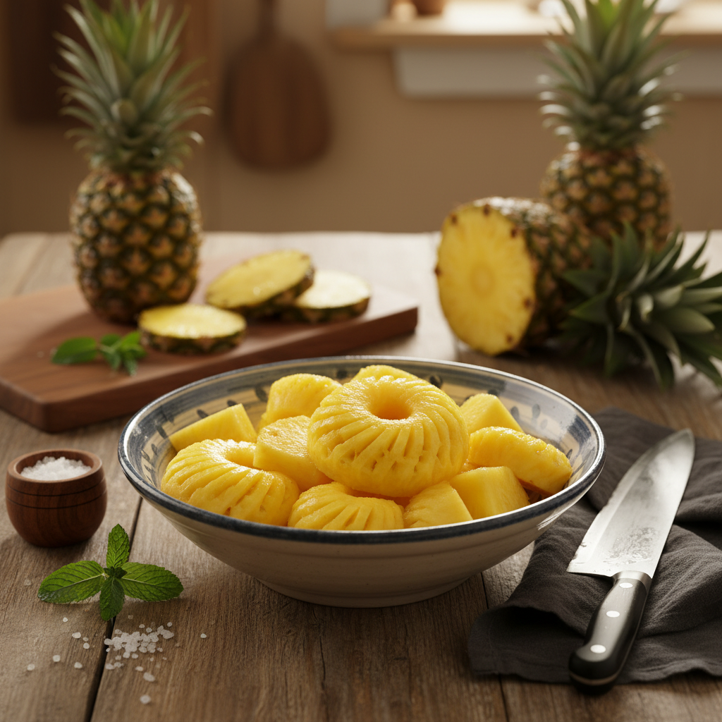 Kaip supjaustyti ananasą be vargo: paprastas triukas