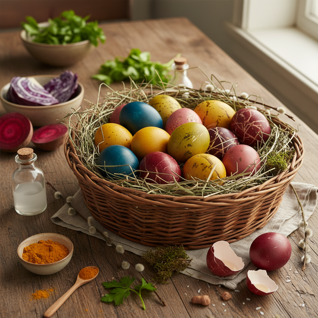 Kiaušinių dažymas natūraliai: ekspertės gudrybės Velykoms